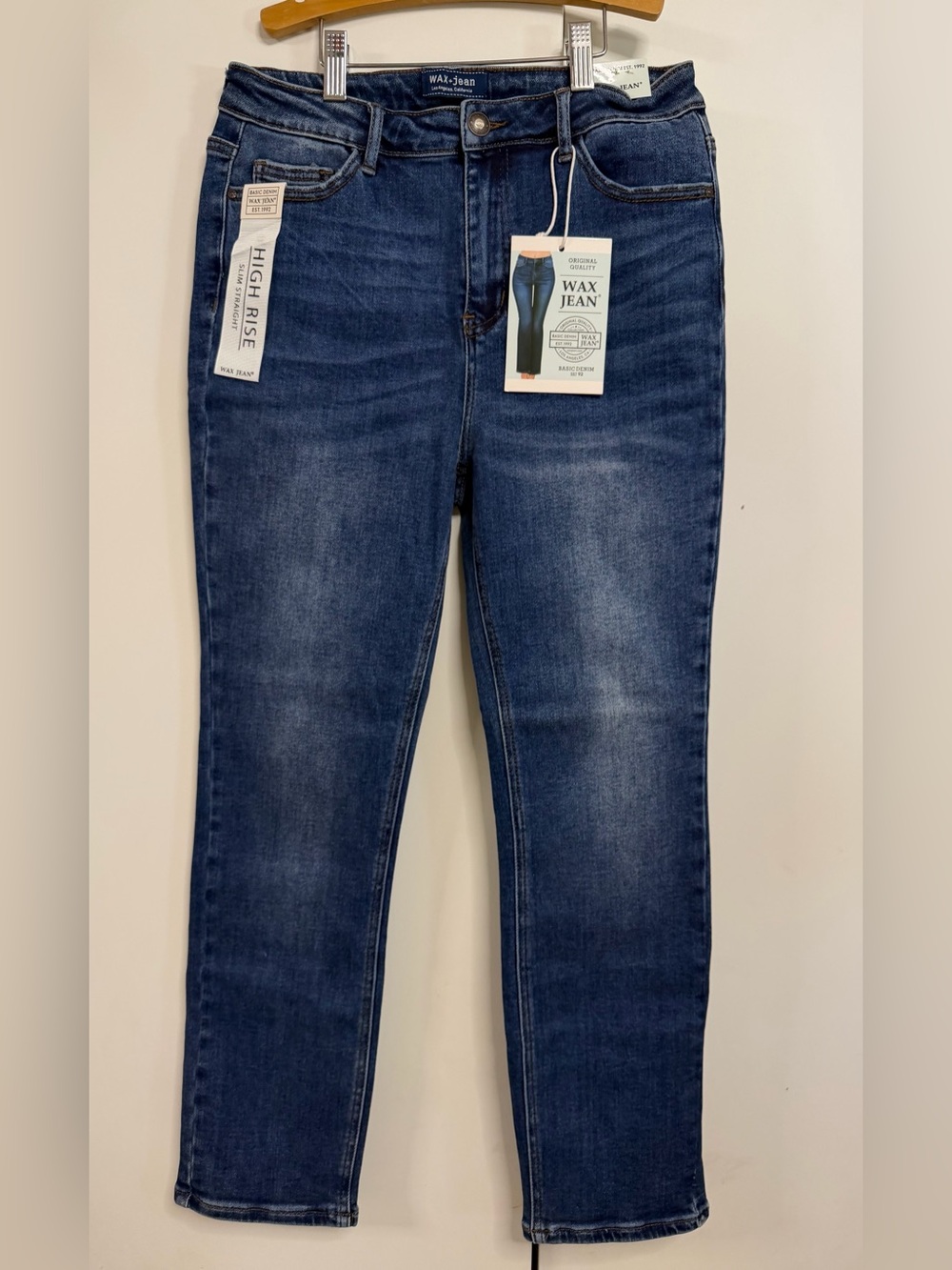 Wax Jean Women's High-Rise Slim straight Jeans